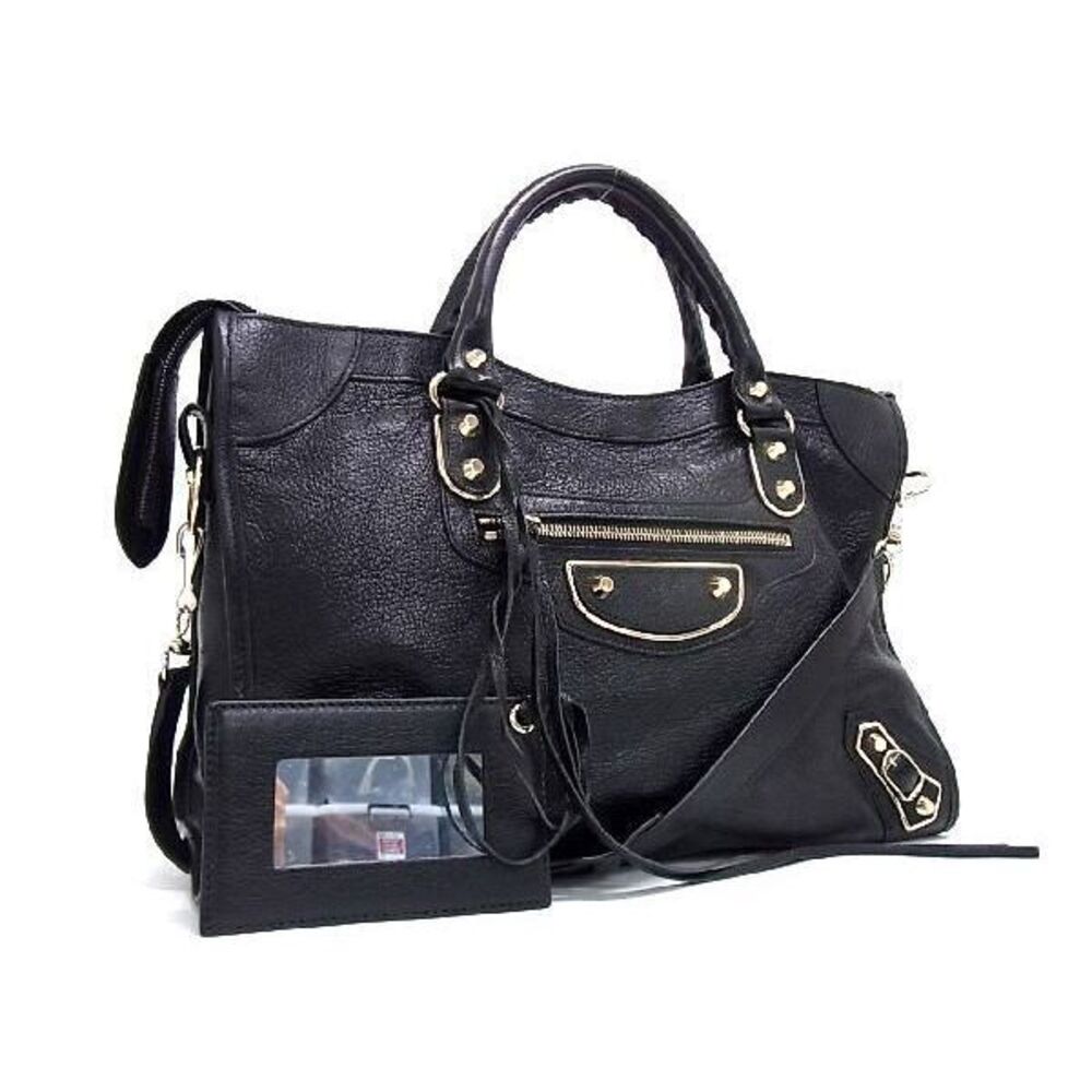 Balenciaga City Black The Handbag Leather Mirror - Picture 2 of 7